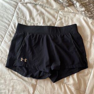 Black under armour running shorts